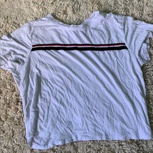 White Stripped Tee